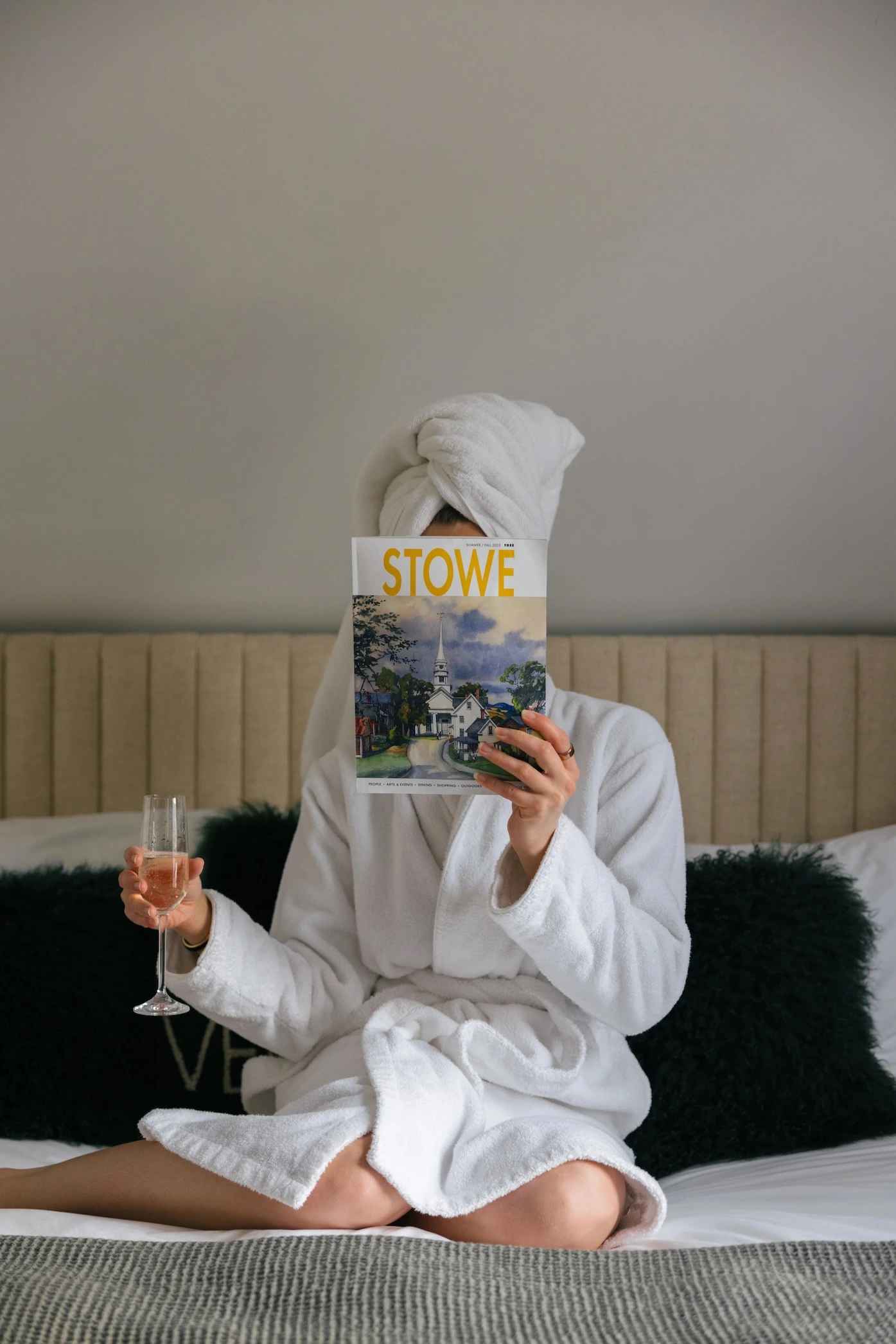 Lifestyle moment in the upstairs king bedroom showcasing the cozy atmosphere